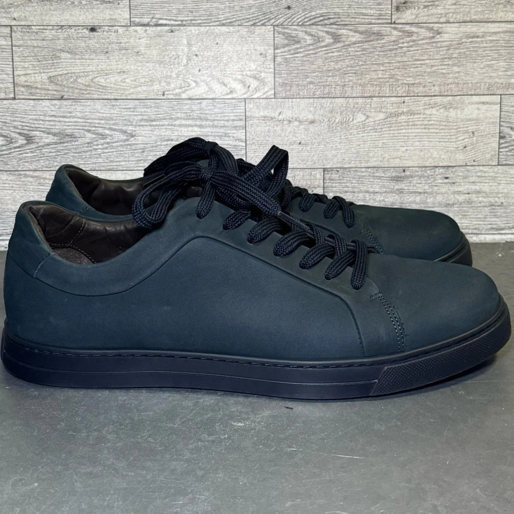 🌻 Charles Tyrwhitt Navy Blue Nubuck Trainer *no box* Men's UK 9 - Picture 3 of 13